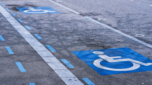 Behindertenparkplatz Symbol